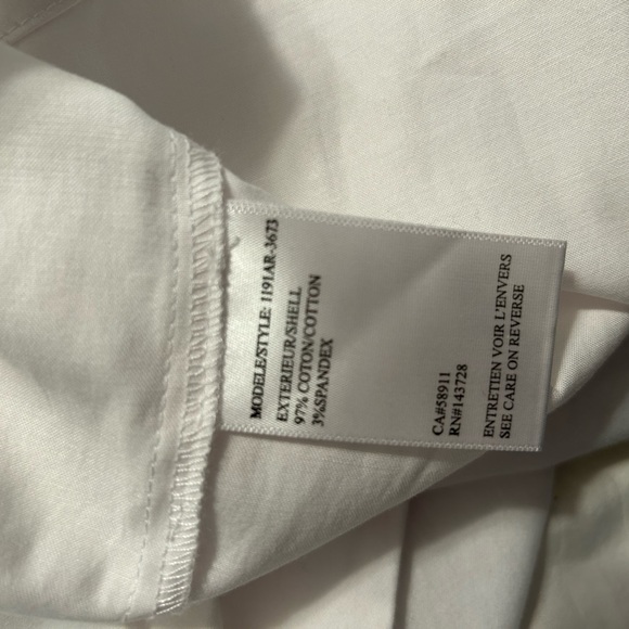 New Cotton Spandex top from Tribal   White with stretch in size large - Picture 3 of 7